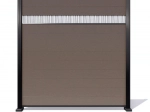 HoriZen Prime Privacy Panel Brown with Decorative Board Modern