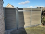 HoriZen Prime Privacy Swing Gate Brown Installed