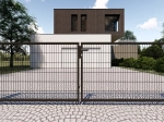 Nylofor Premium Double Wide Swing Gate with House Anthracite 1